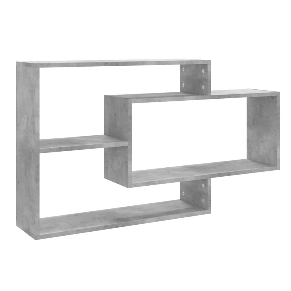 vidaXL Étagères murales gris béton 104x20x58,5 cm bois d'ingénierie