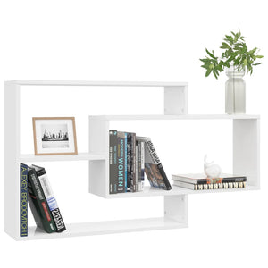 vidaXL Étagères murales blanc brillant 104x20x58,5 cm Bois d'ingénierie