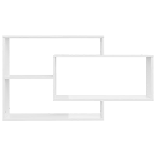 vidaXL Étagères murales blanc brillant 104x20x58,5 cm Bois d'ingénierie