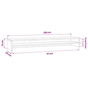 Monitorständer Weiß 100 cm