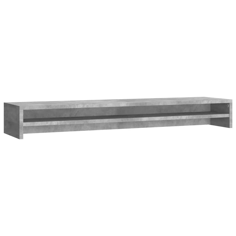 vidaXL Support d'écran Gris béton 100x24x13 cm Bois d'ingénierie