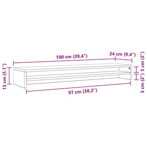 Monitorständer Betongrau 100 cm