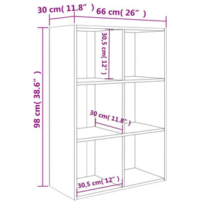 Schwarzes Bücherregal/Sideboard 66x98 cm