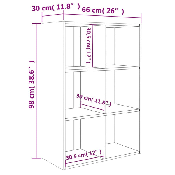 Betongraues Bücherregal/Sideboard 66x98 cm