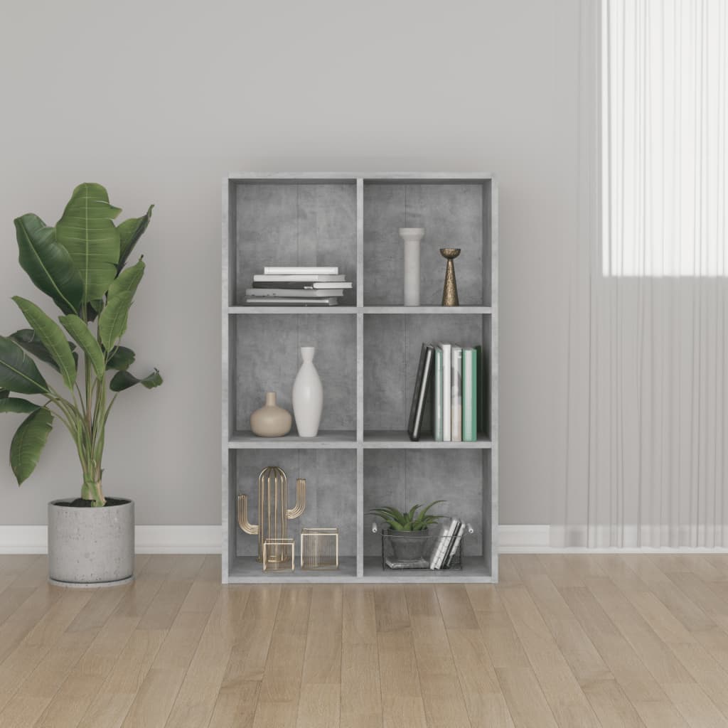 Betongraues Bücherregal/Sideboard 66x98 cm
