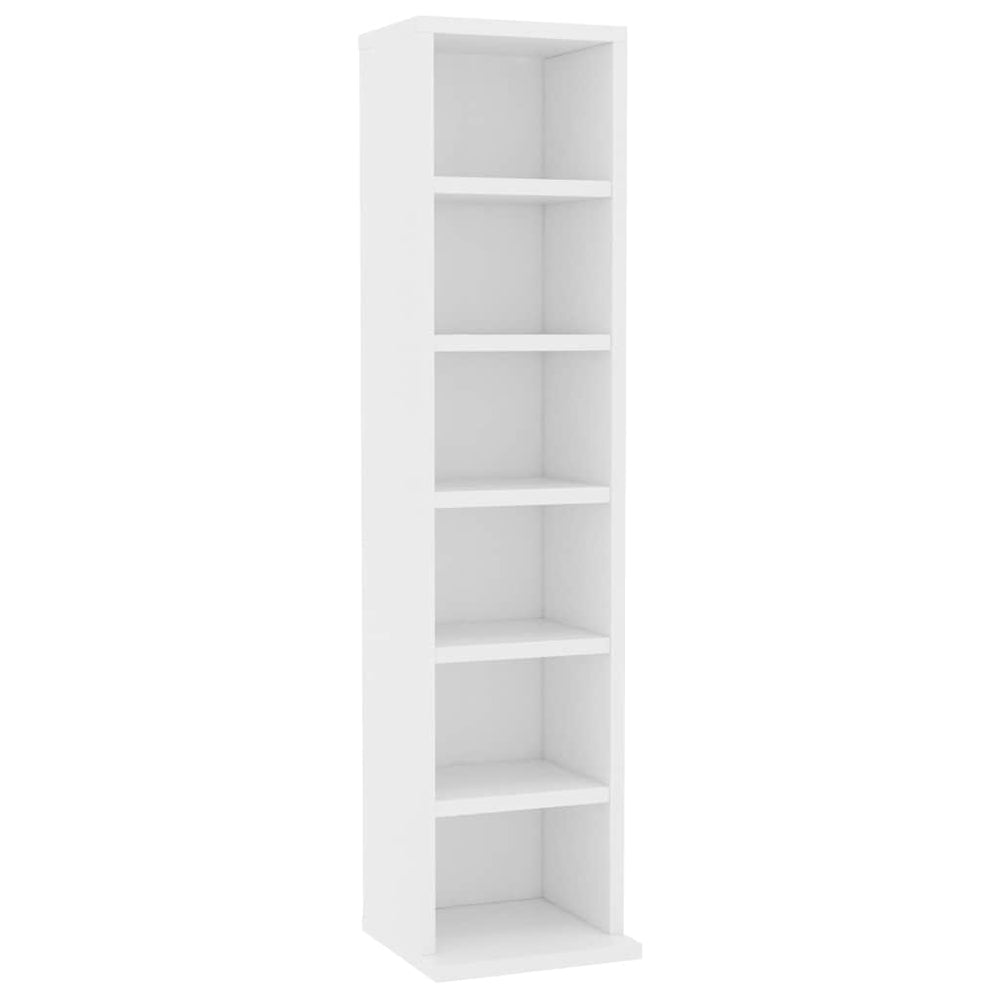 CD-Schrank Weiß Holzwerkstoff