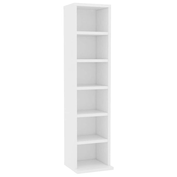 CD-Schrank Weiß Holzwerkstoff