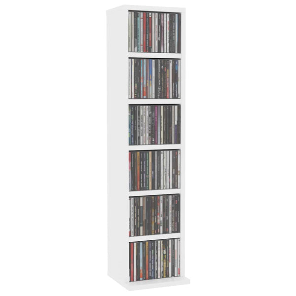 CD-Schrank Weiß Holzwerkstoff