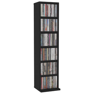 CD-Schrank Schwarz, 88cm Höhe