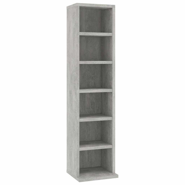 CD-Schrank Betongrau Holzwerkstoff