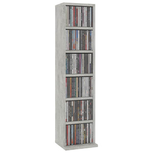 CD-Schrank Betongrau Holzwerkstoff