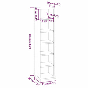 CD-Schrank Betongrau Holzwerkstoff