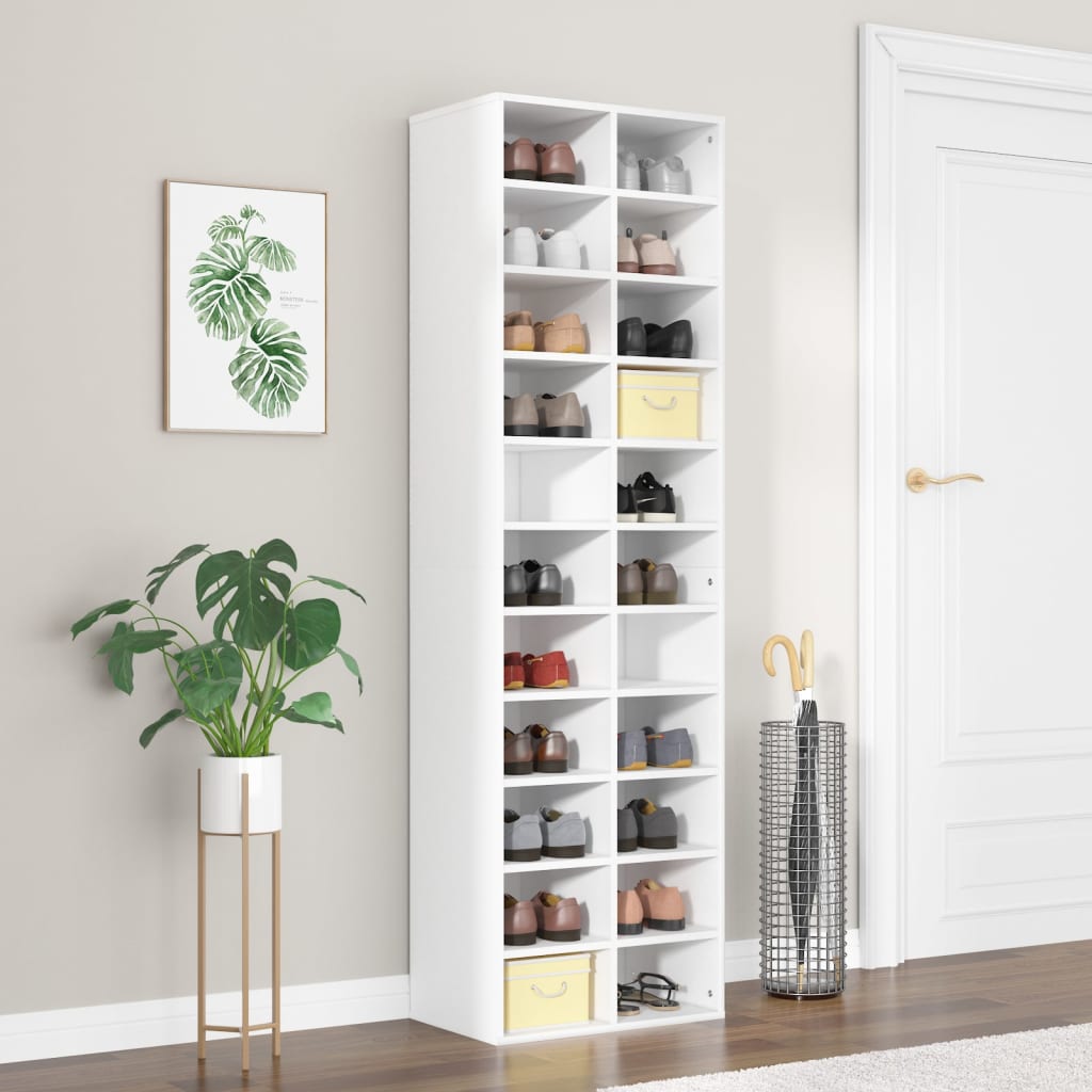 Weißer Schuhschrank 54x34x183 cm