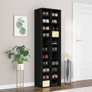 Schuhschrank Schwarz Holzwerkstoff