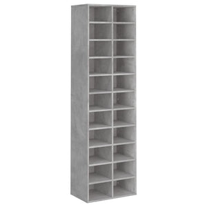 vidaXL Armoire à chaussures gris béton 54x34x183 cm Bois d'ingénierie
