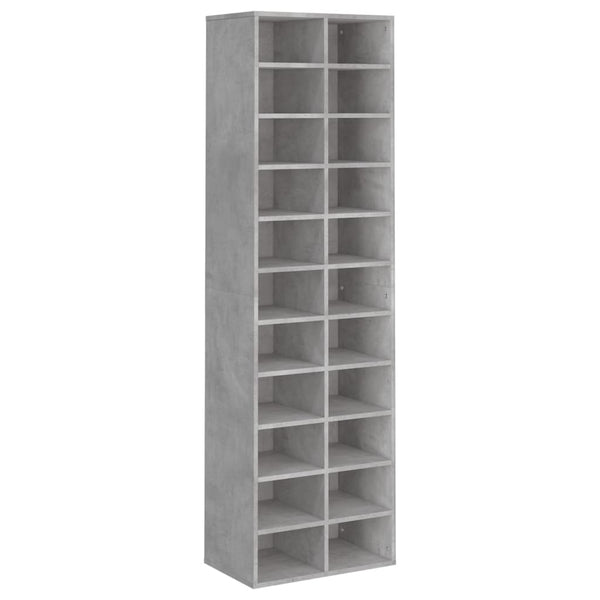 vidaXL Armoire à chaussures gris béton 54x34x183 cm Bois d'ingénierie