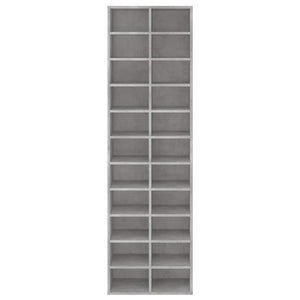 vidaXL Armoire à chaussures gris béton 54x34x183 cm Bois d'ingénierie