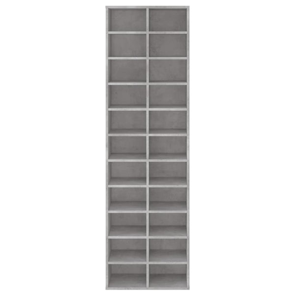 vidaXL Armoire à chaussures gris béton 54x34x183 cm Bois d'ingénierie