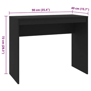 Schwarzer Schreibtisch 90x40 cm