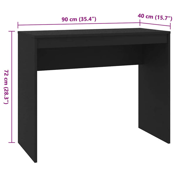 Schwarzer Schreibtisch 90x40 cm