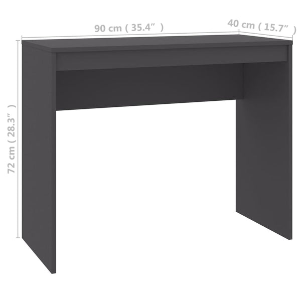Grauer Schreibtisch 90x40 cm