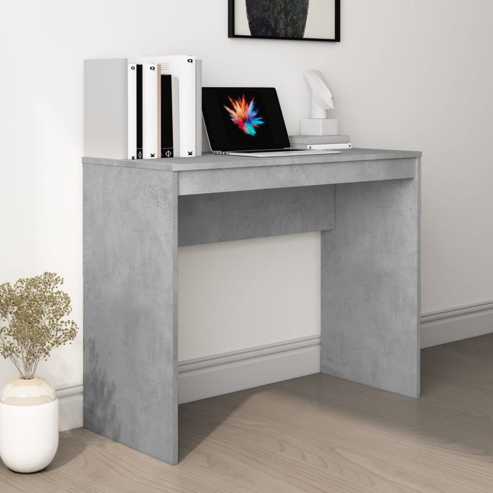 Betongrauer Schreibtisch 90x40 cm