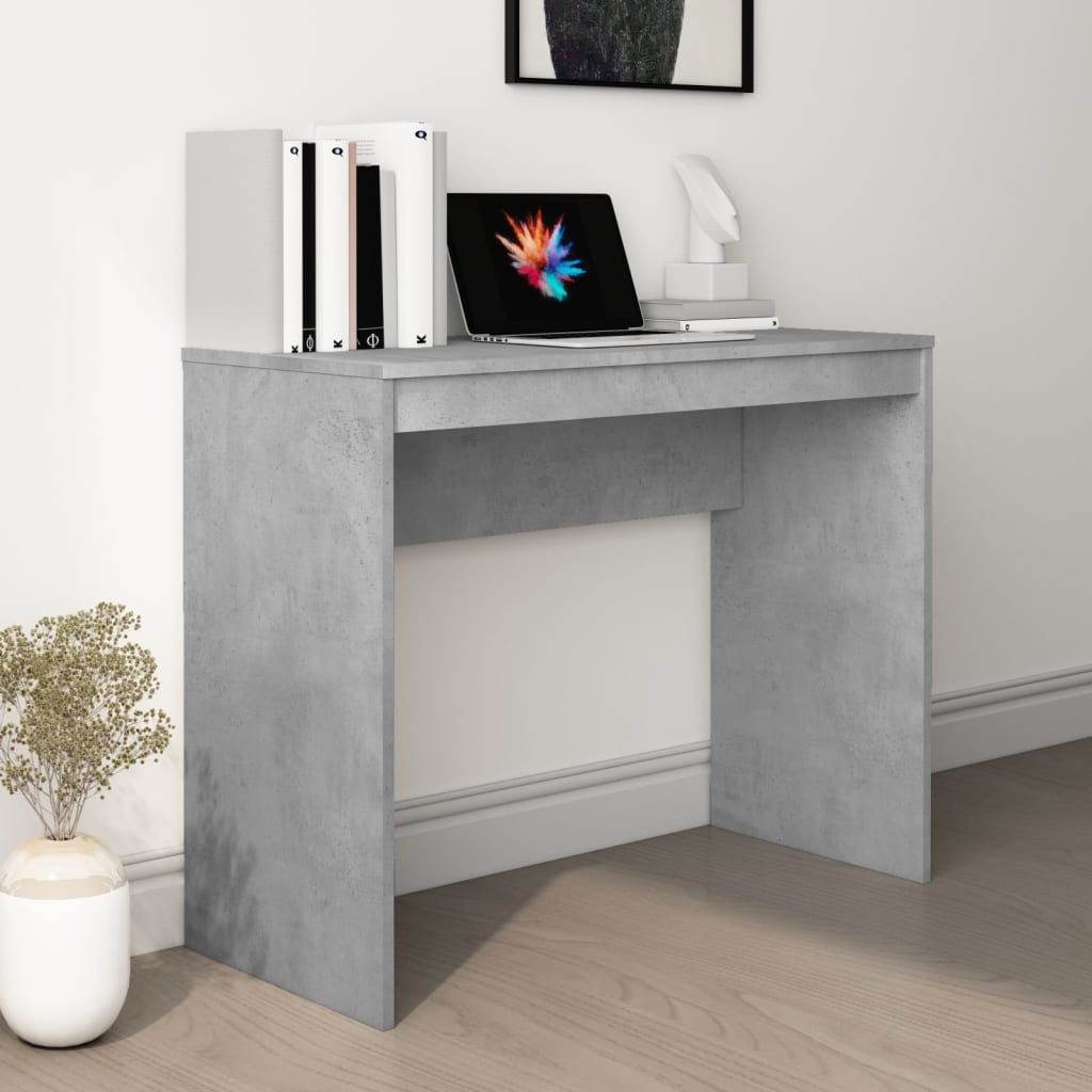 Betongrauer Schreibtisch 90x40 cm