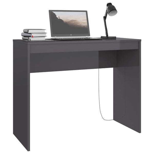 Hochglanz Schreibtisch Grau 90x40 cm
