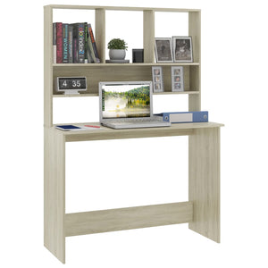 Schreibtisch Sonoma Eiche mit Regalen 110 cm