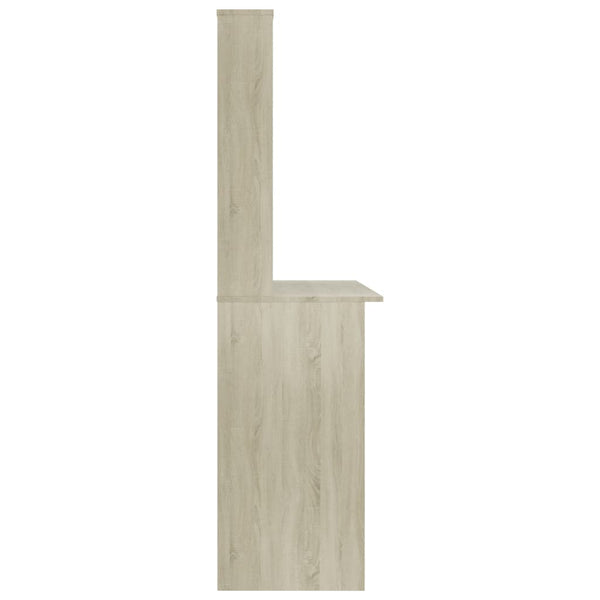 Schreibtisch Sonoma Eiche mit Regalen 110 cm