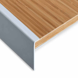 Treppenkanten in F-Form 15 Stk. Aluminium 90 cm Silbern