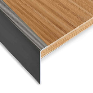 Treppenkanten in F-Form 15 Stk. Aluminium 90 cm Braun
