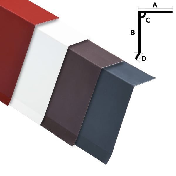 Dachrandblech L-Form 5 Stk. Aluminium Anthrazit 170 cm