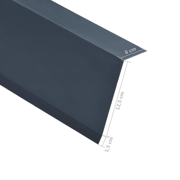 Dachrandblech L-Form 5 Stk. Aluminium Anthrazit 170 cm