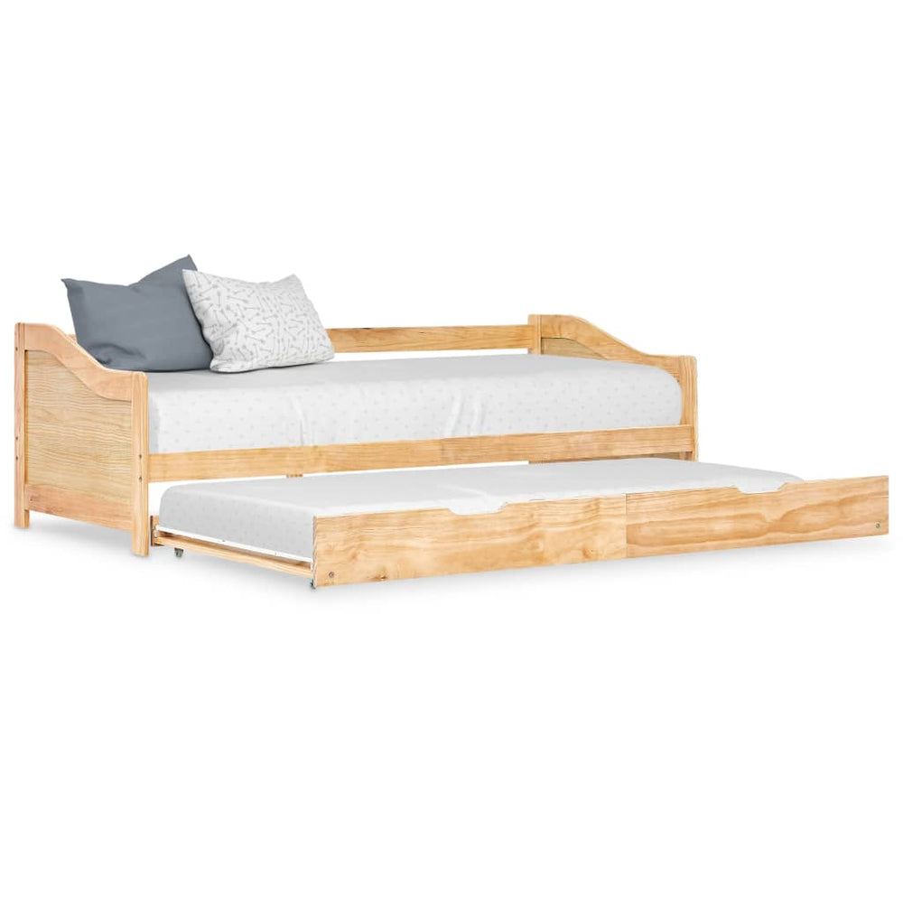 vidaXL Lit gigogne en pin massif 90 x 200 cm
