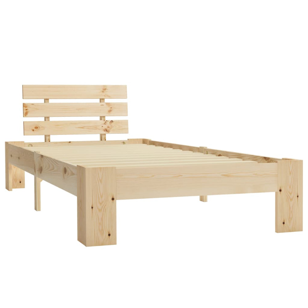 vidaXL Lit en bois massif pin 90x200 cm