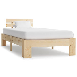 vidaXL Lit en bois massif pin 100x200 cm