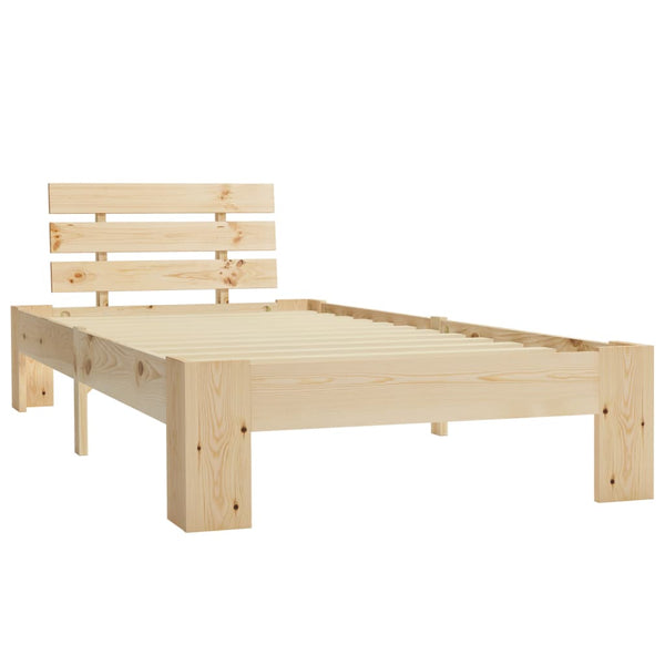 vidaXL Lit en bois massif pin 100x200 cm
