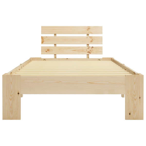 vidaXL Lit en bois massif pin 100x200 cm