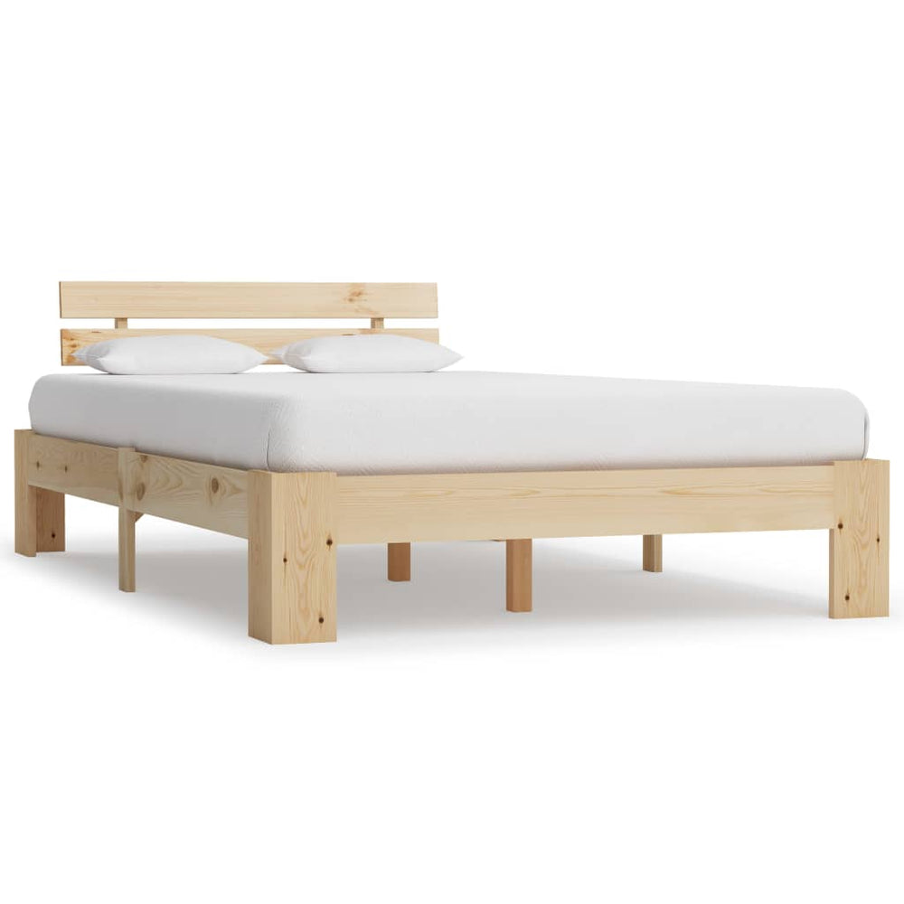 vidaXL Lit en bois massif pin 120x200 cm