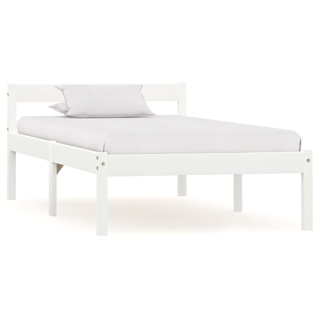 Massivholzbett Weiß Kiefer 90x200 cm