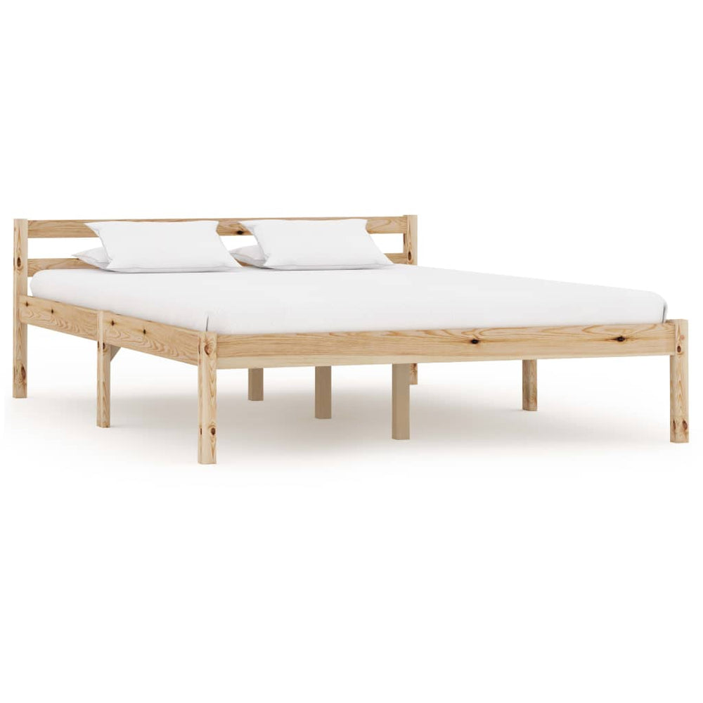 vidaXL Lit en bois massif pin 120x200 cm