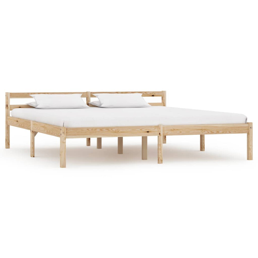 vidaXL Lit en bois massif pin 160x200 cm