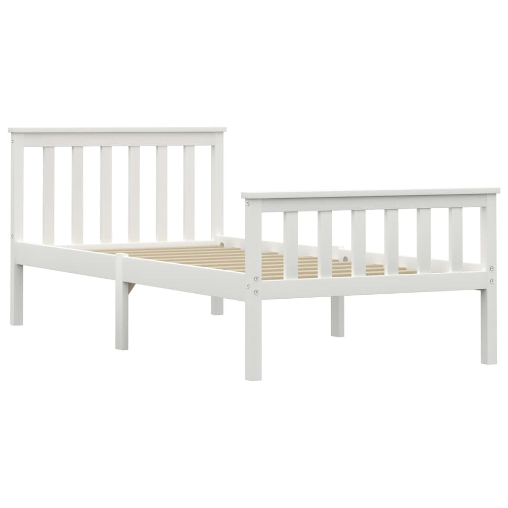 vidaXL Solid Wood Bed White Pine 100x200 cm