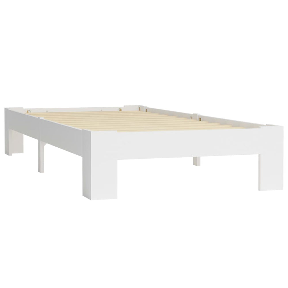 vidaXL Solid Pine Wood Bed White 90x200 cm