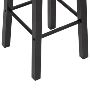 vidaXL Tabourets de bar 2 pcs Noir MDF