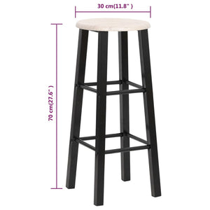 vidaXL Tabourets de bar 2 pcs Noir MDF