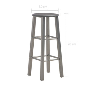 3-tlg. Bar-Set Holz und Stahl Anthrazit