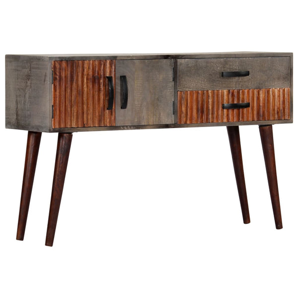 Konsolentisch Grau 120 x 35 x 75 cm Massivholz Mango