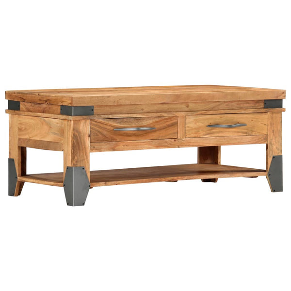 Couchtisch 110x52x45 cm Massivholz Akazie